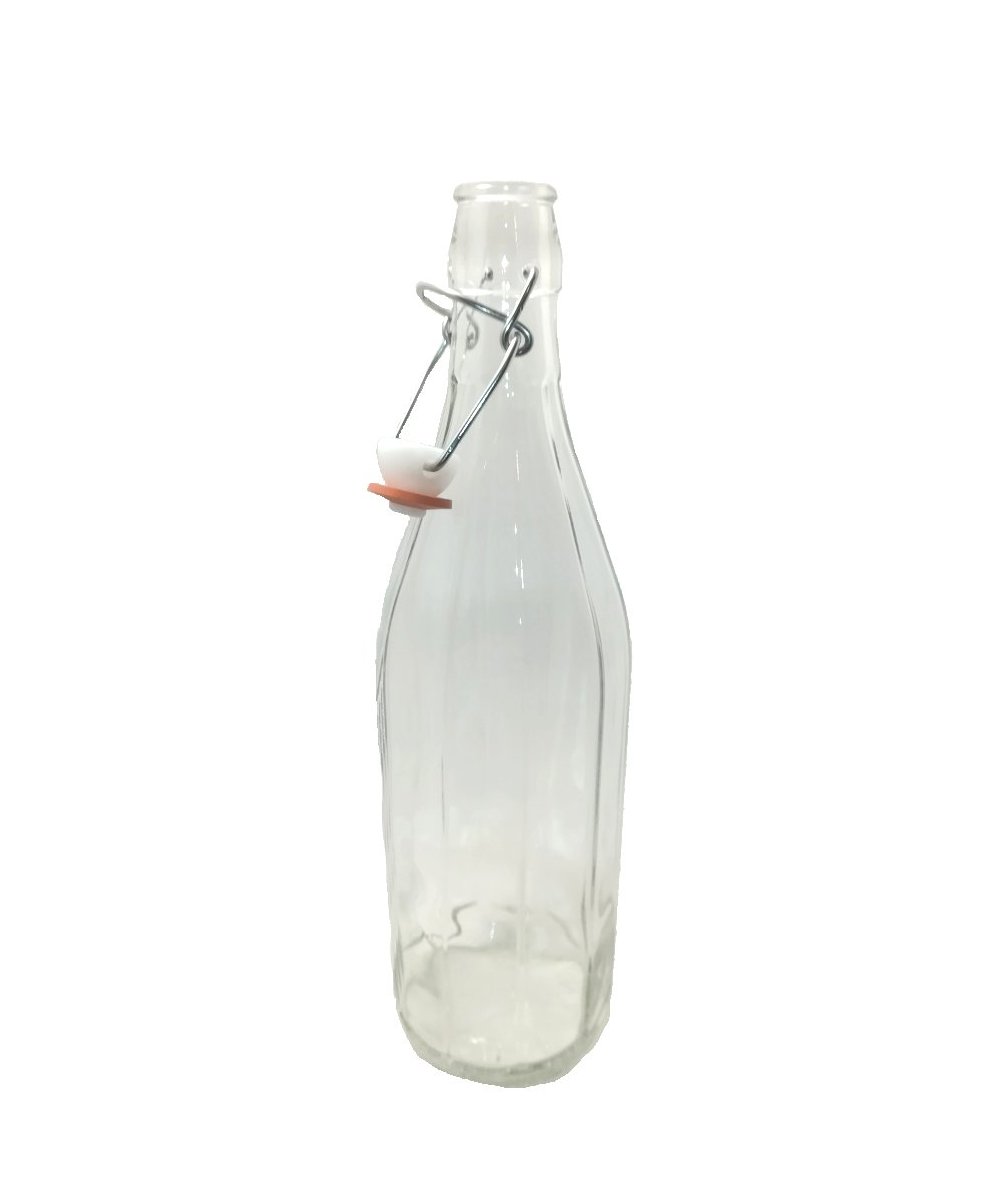 Bottiglia Costolata litri 1 Tappo meccanico in pacchi da 20 pezzi - buyglass