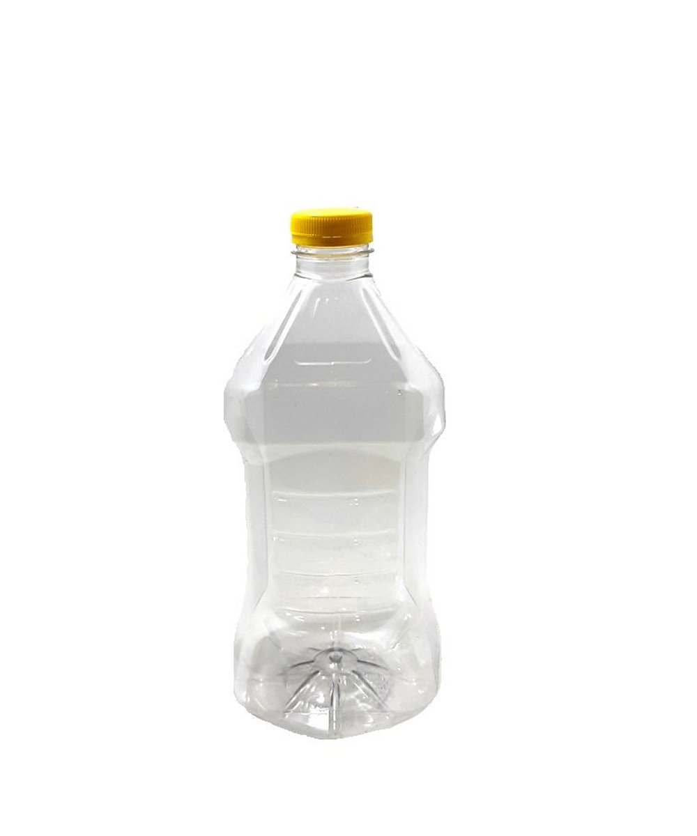 Bottiglia LEONORA in PETG da 30 ml bianco con tappo di dosaggio 24/410 nero
